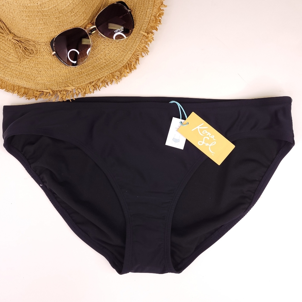 Kona Sol Black Bikini Bottom Size XL
